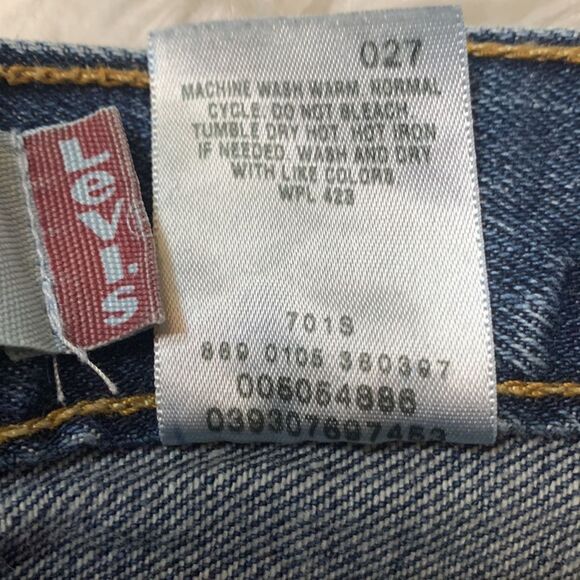 LEVI’S 505 blue jeans zip button fly pockets size 36 - Picture 5 of 10